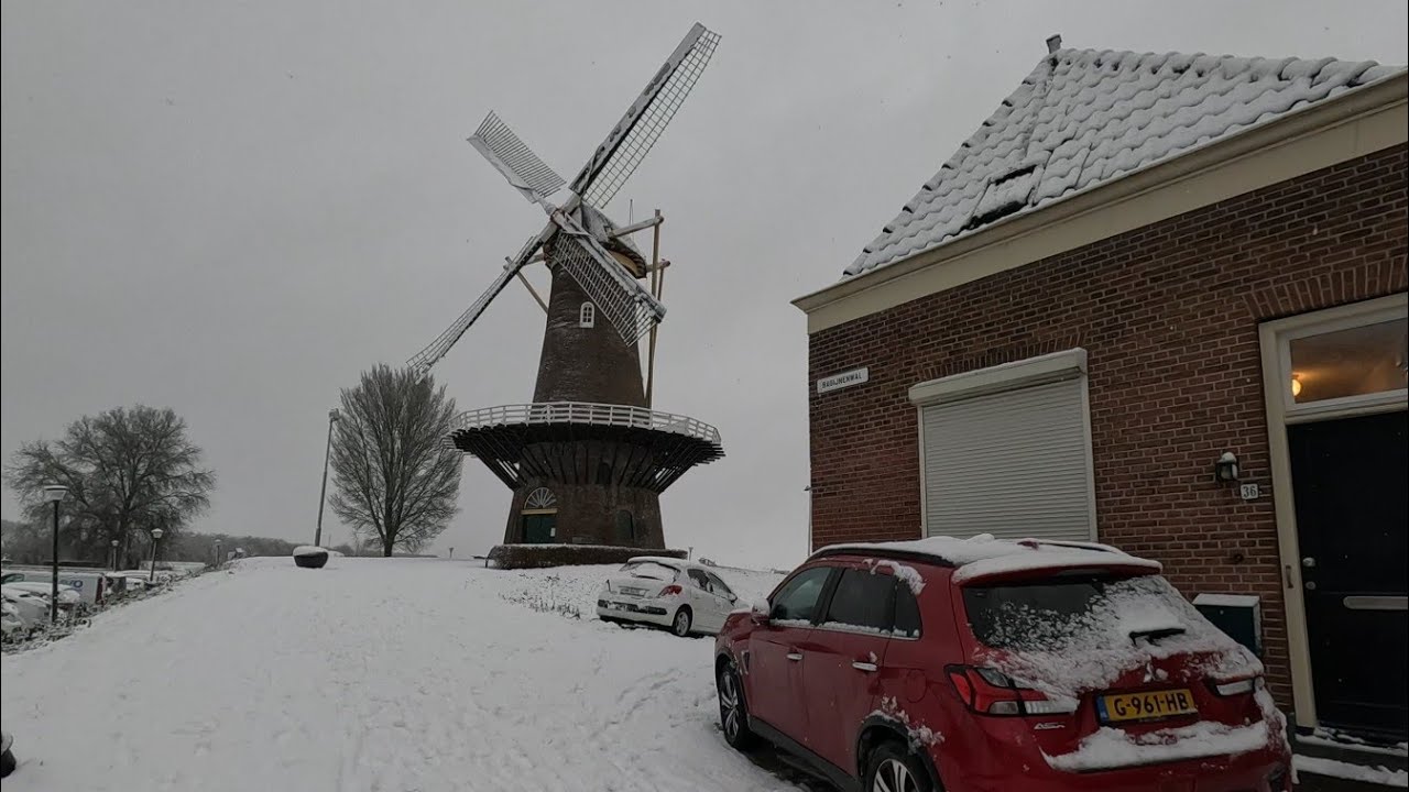 Snowy walk in THE NETHERLANDS