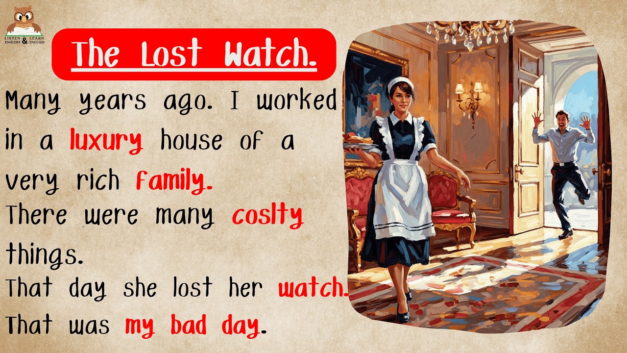 LISTEN ENGLISH STORIES - WHEN THE EXPENCIVE WATCH OF MY BOOS WAS LOST -