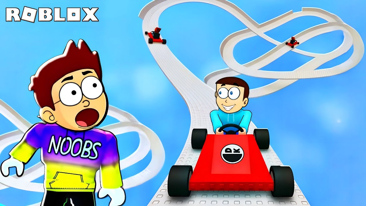 Roblox Ride A Cart Down A Slide | Shiva and Kanzo Gameplay