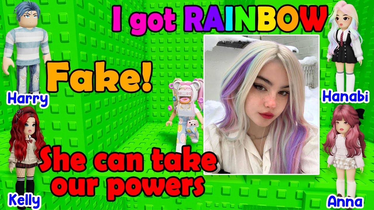 ❤️💚💛 TEXT TO SPEECH 🌈 My Friends Hate Me When My Rainbow Hair Took Their Powers 🍀 Roblox Story