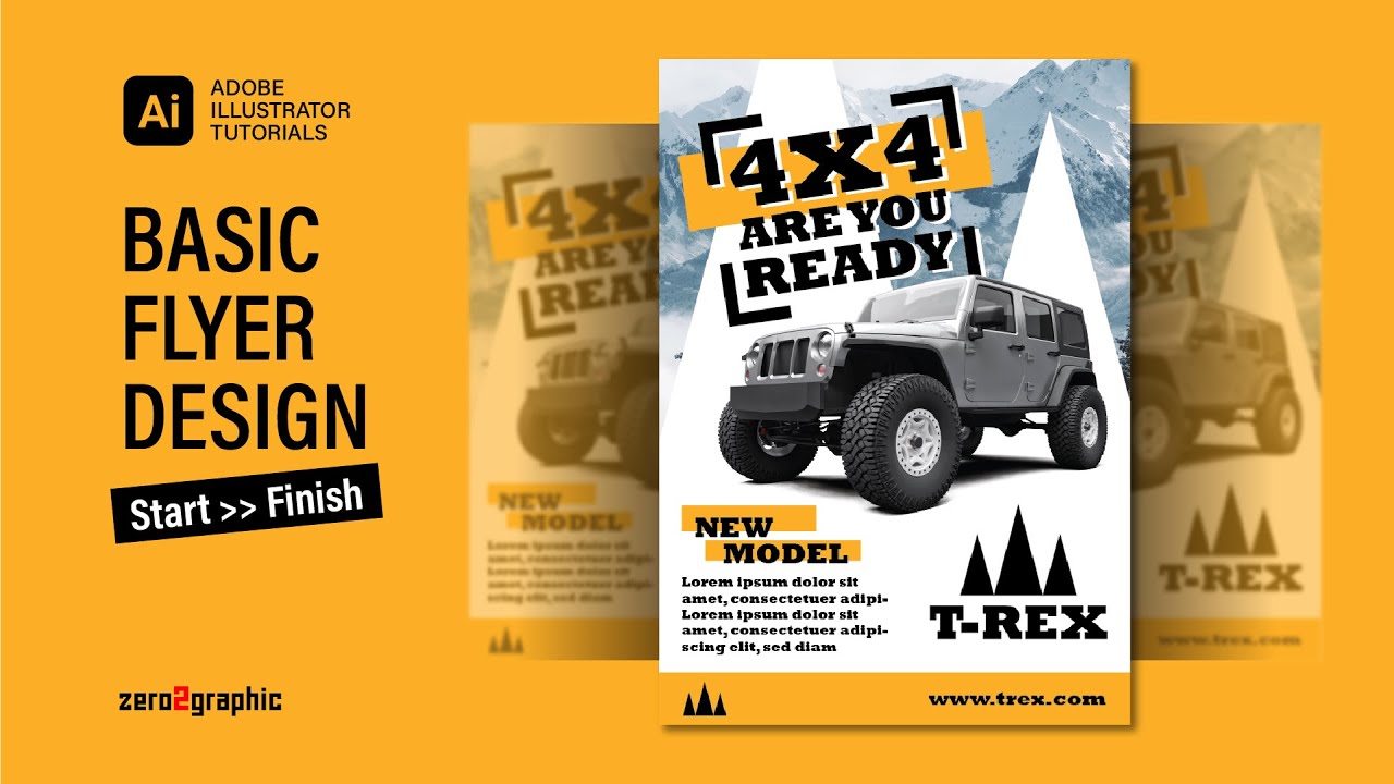 Basic Flyer Design in adobe illustrator for Beginners | Graphic Tutorials