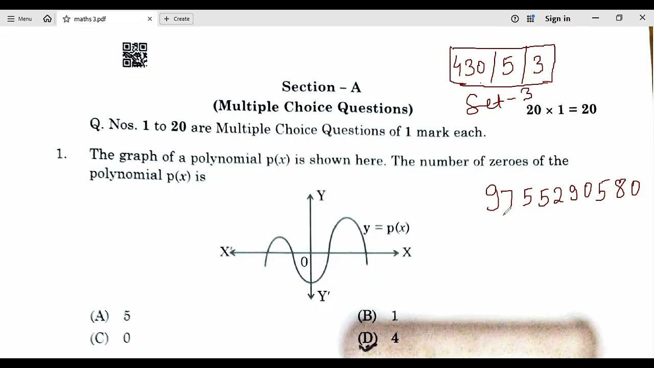 class10 mathematics paper code 430/5/3 SET- 3 detailed answer key 17 Feb 2026 exam #cbseboard2026