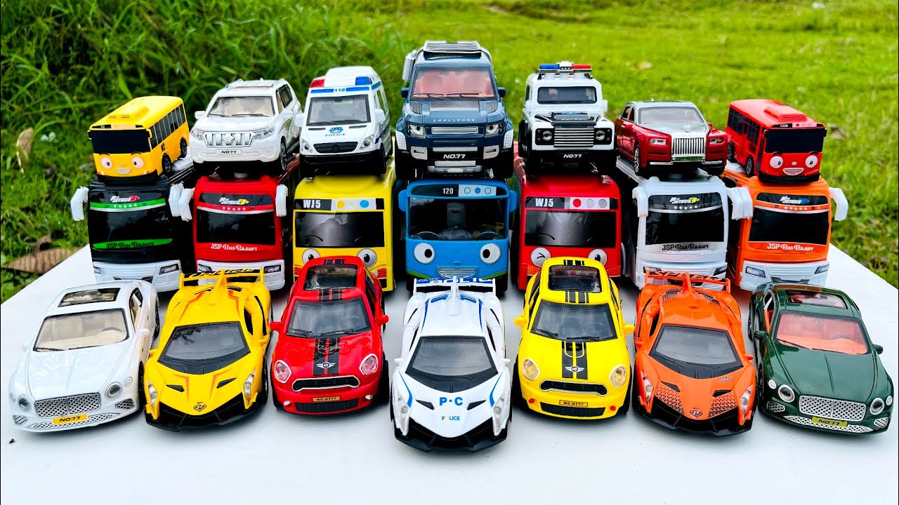 Mobil Mobilan Bus Tayo, Lamborghini, Jeep, Mcqueen, Mobil Polisi, Mobil Balap, Mobil Truk Oleng #211