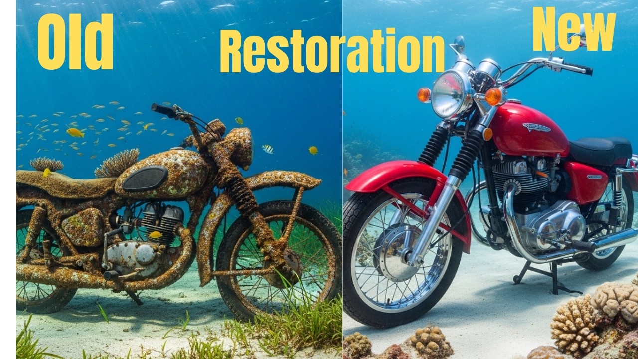 Reborn Beneath the Waves”Old Moter Bike