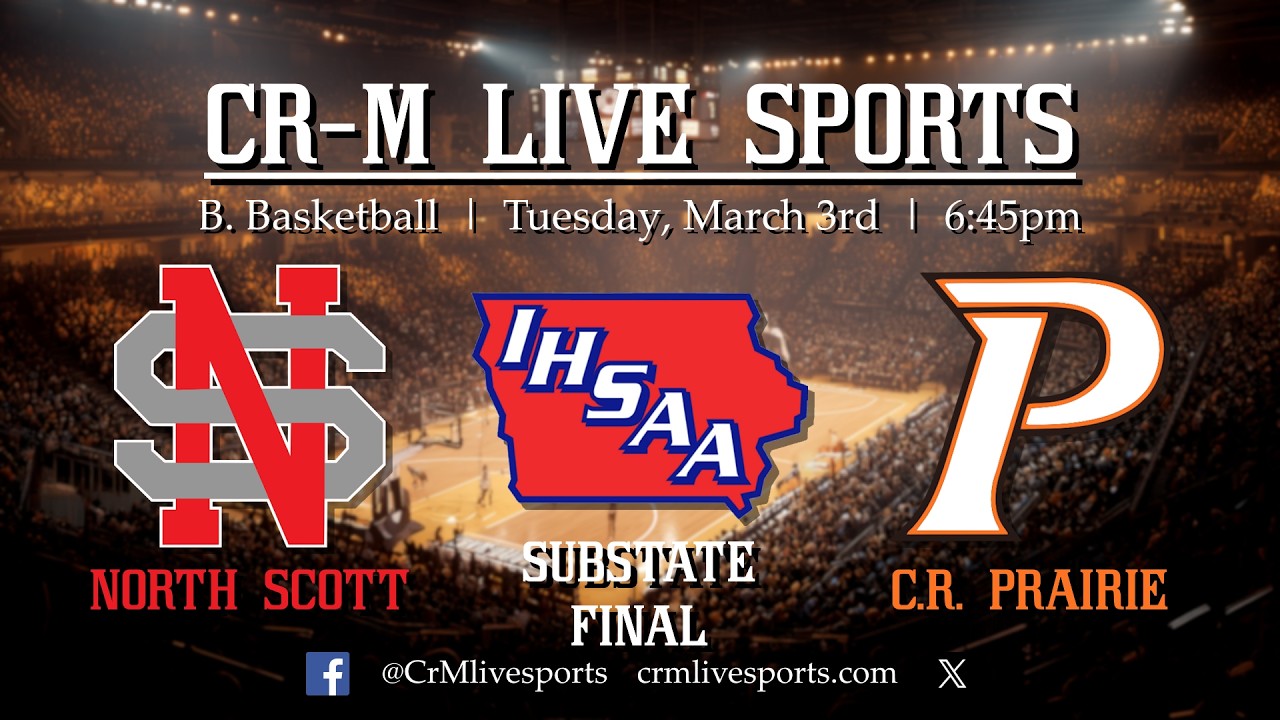 Iowa HS Boys Tournament Basketball- North Scott at CR Prairie 3-3-26