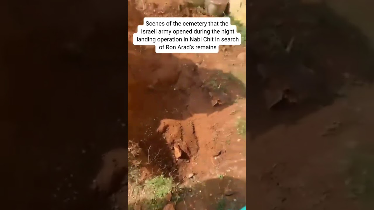 Scenes of the cemetery that the Israeli army opened during the night landing operation in Nabi Ch