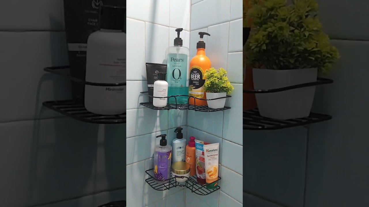 Value for Money | Metal Self Adhesive Shelf | Storage Organizer for Bathroom and Kitchen Corners