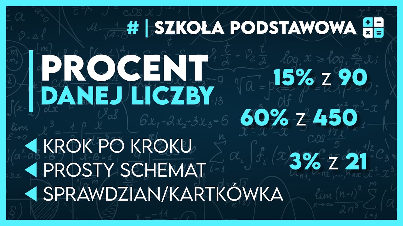 PROCENT DANEJ LICZBY 📋 Ćwiczenia ✅️ | Matematyka Szkoła Podstawowa