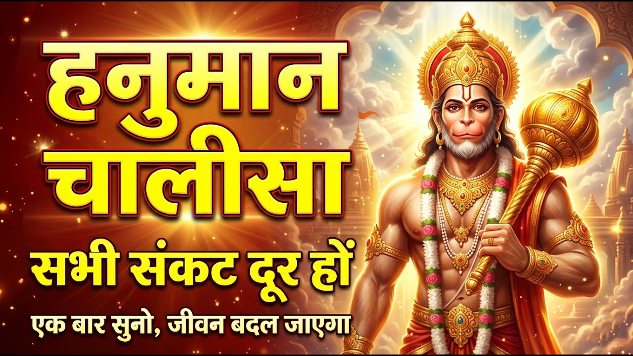 Hanuman Chalisa with Hindi Meaning | Full Lyrics | Powerful Prayer for Strength & Protection