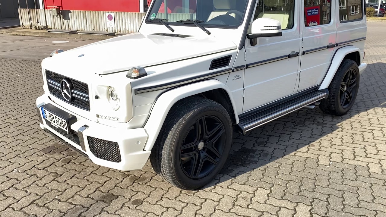 Mercedes Benz G55 AMG Designo bright mystic white