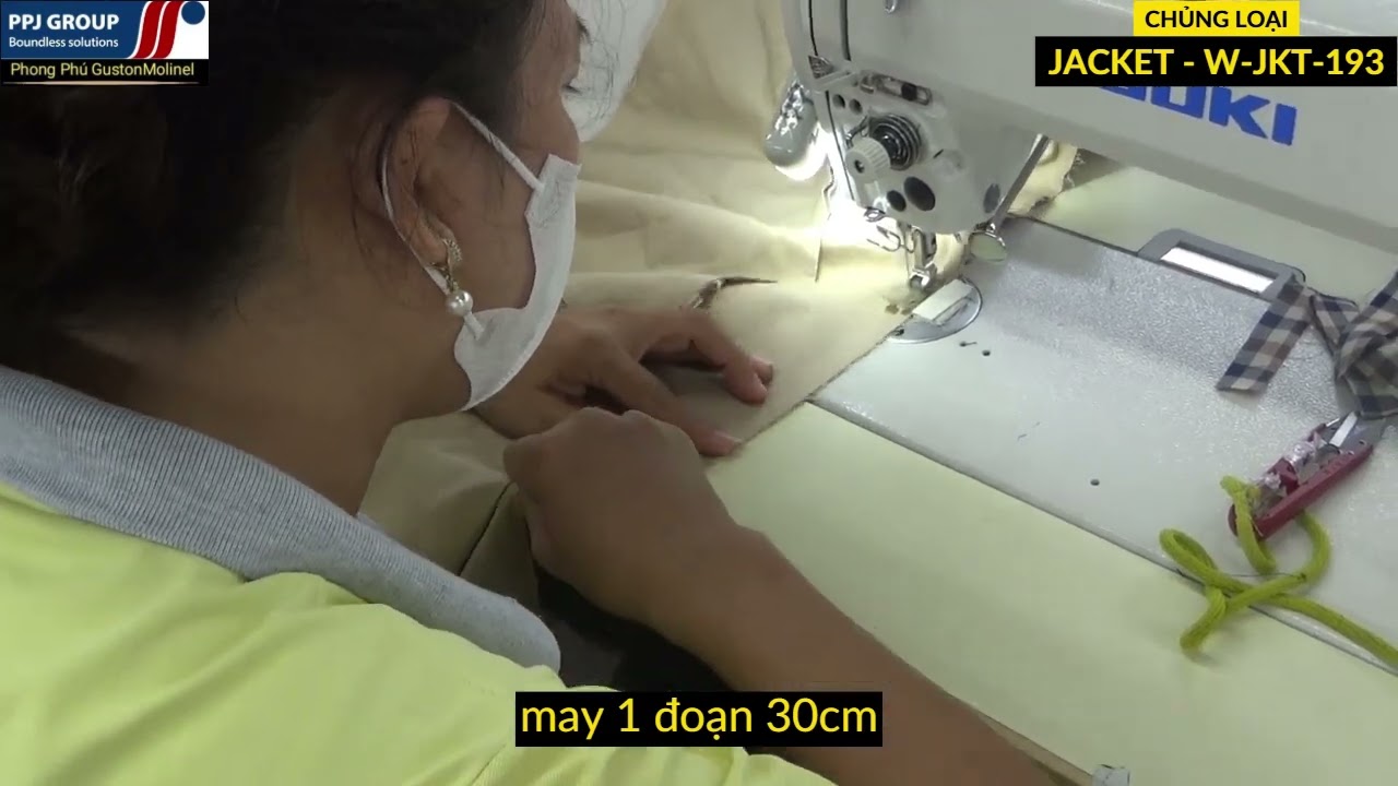 MH W-JKT-193 Ráp 2 sườn áo + tém chỉ tưa + canh túi mổ thân trước + canh lai | PPGM