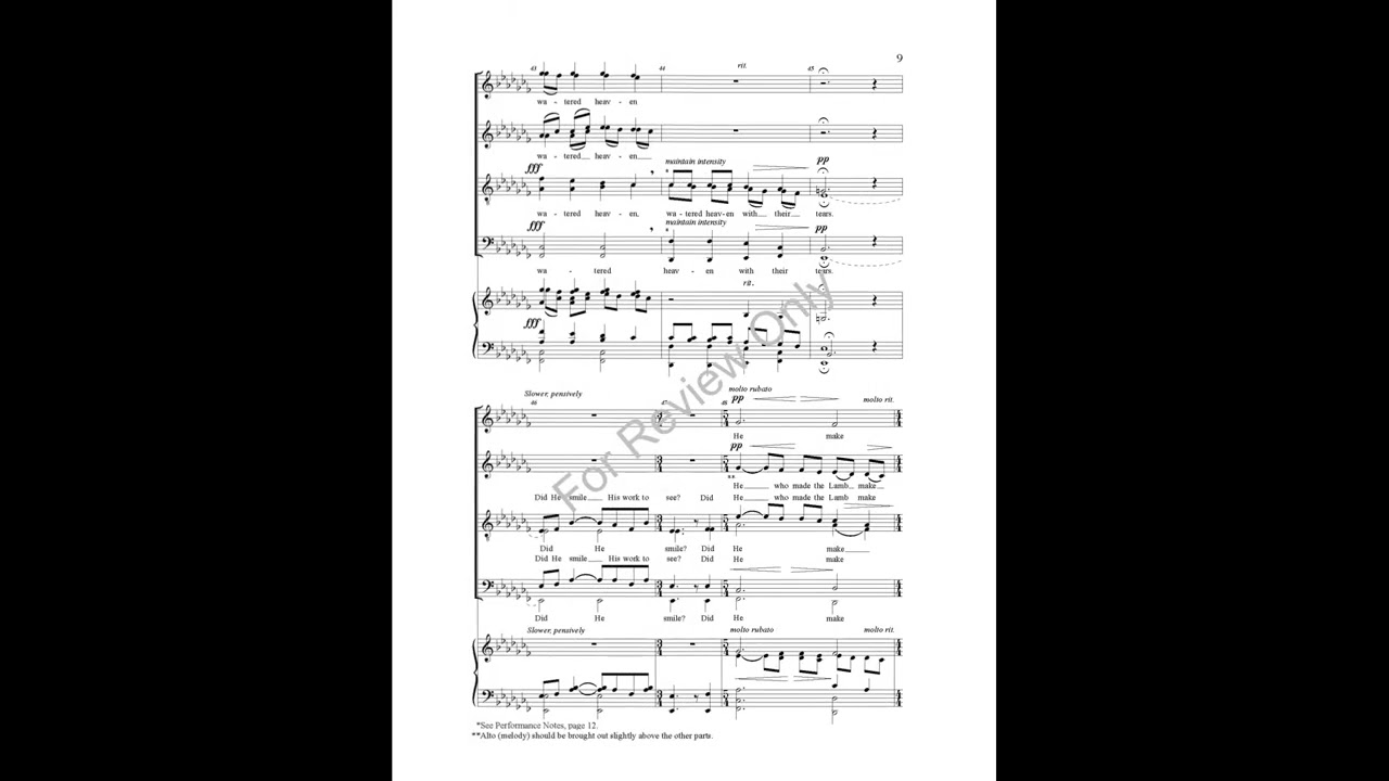 The Tyger (SATB)—Andrew Miller