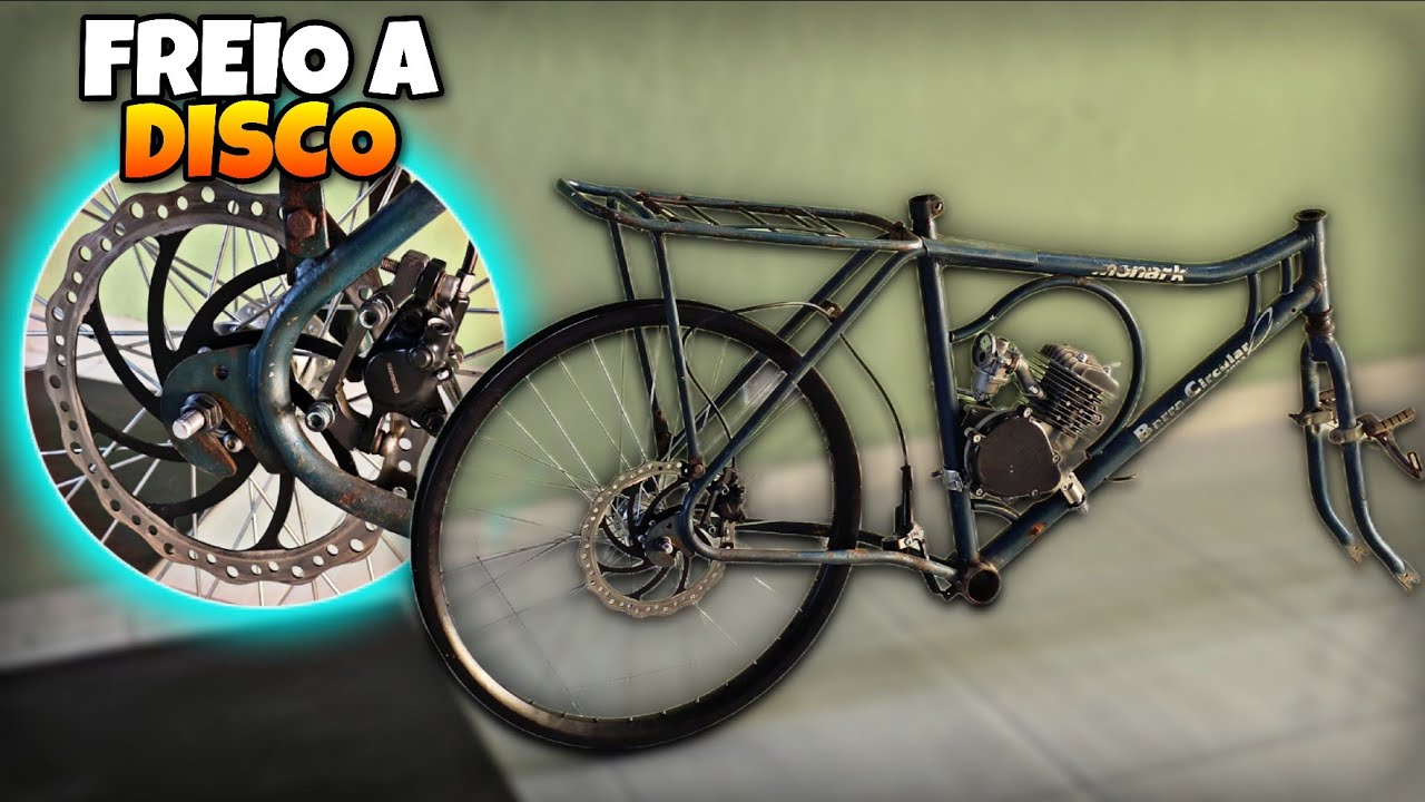 FIZ O SUPORTE DE FREIO A DISCO PARA BIKE BARRA CIRCULAR