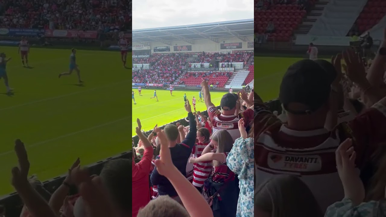 What a try by harry smith from Wigan warriors challenge cup semi final