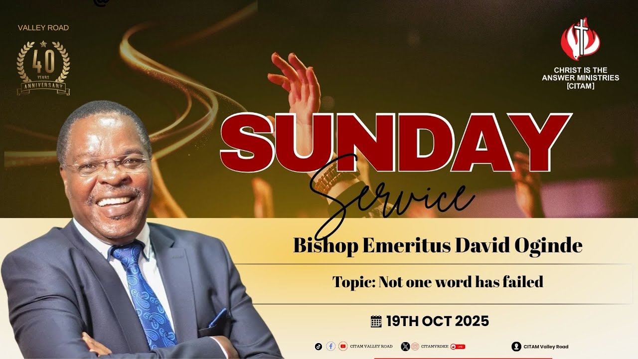 SUNDAY SERVICE || 19th OCT 2025 || 2nd SERVICE || Bishop Emeritus David Oginde