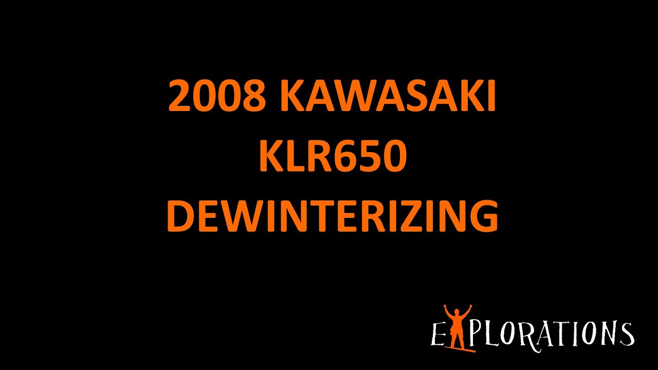 A Short Look at Dewinterizing a 2008 KLR650; Explorations