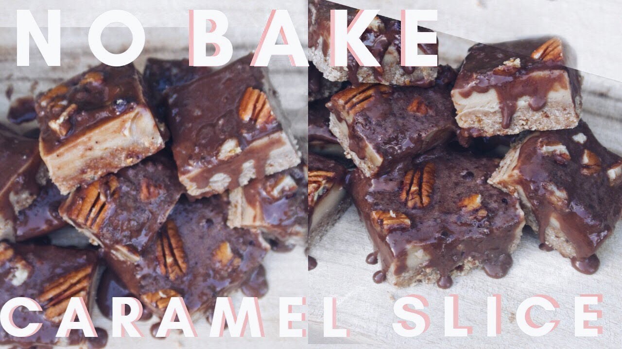 NO-BAKE CARAMEL SLICE | Vegan, Gluten Free & Refined Sugar Free