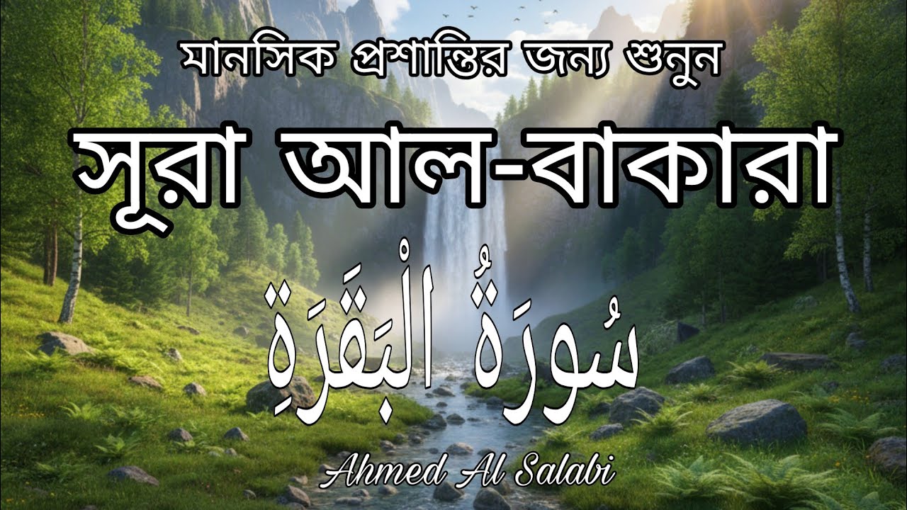 ঘরে শান্তি, নিরাপত্তা ও বরকতের জন্য শুনুন সূরা আল-বাকারা (البقرة)।  ক্বারী আলা আকিল এর মধুর কন্ঠে। 