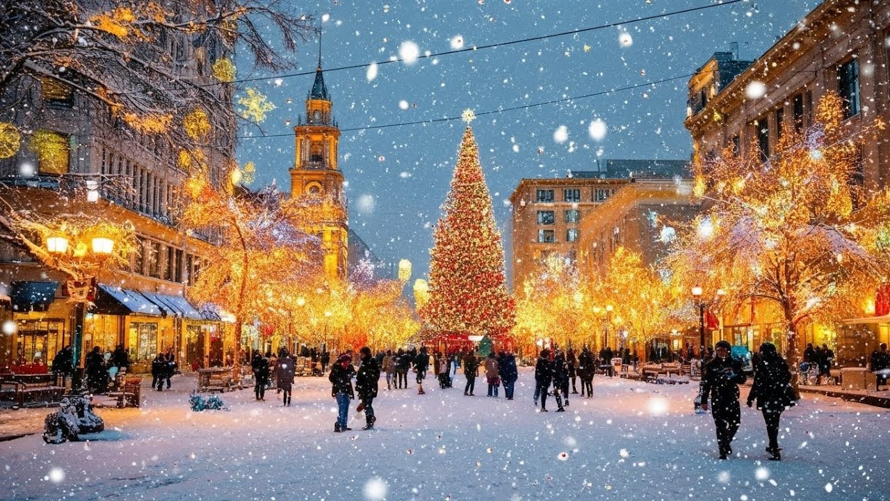 Peaceful Winter Coffee Shop by the Lake ❄️☕ Snowy Evening Coffee Lounge