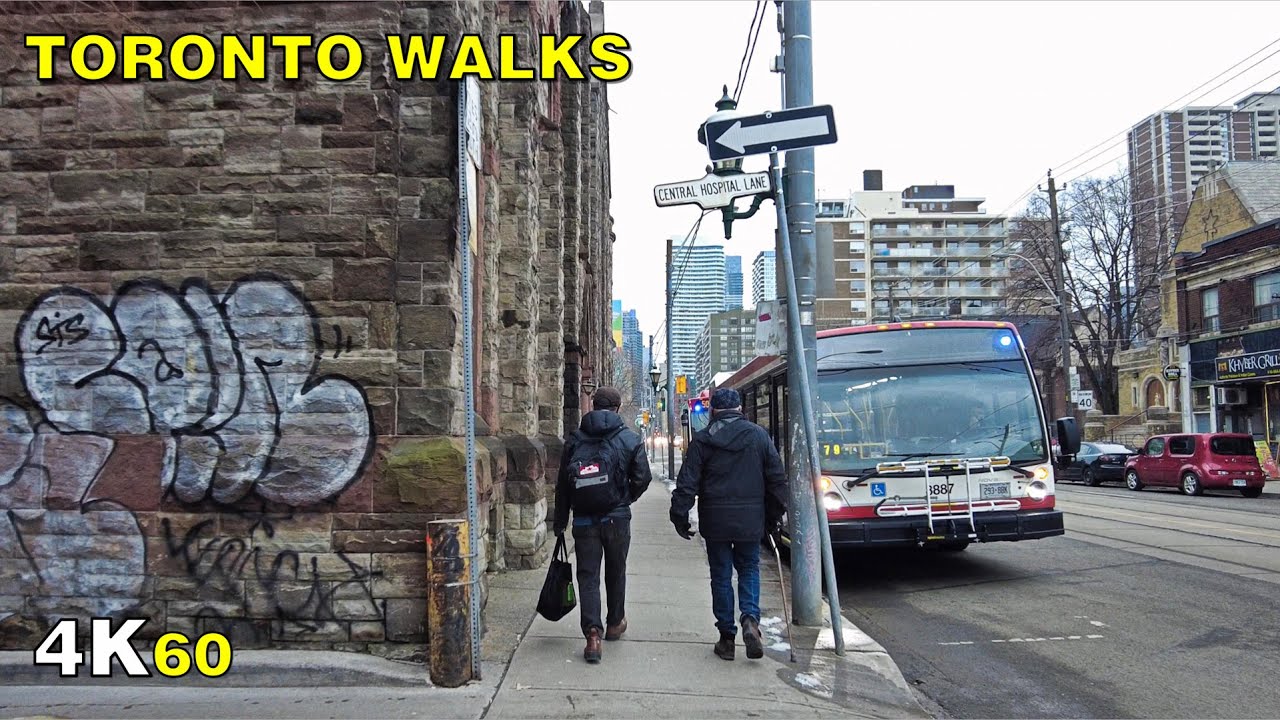 Downtown Toronto East Side Streets & Laneways Walk on January 4, 2021