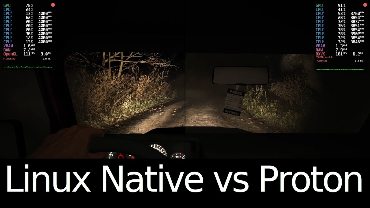 Outlast Benchmark - Linux Native vs Proton