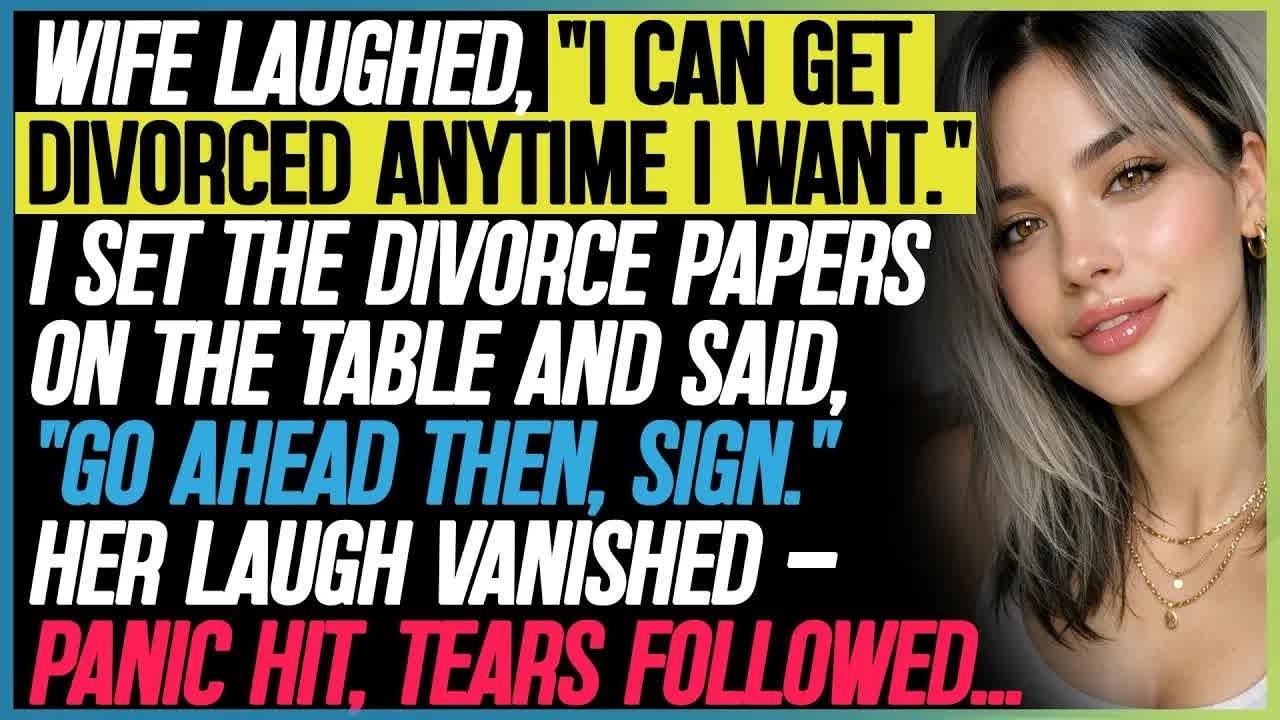 She Laughed, “I Can Get Divorced Anytime I Want ” I Set The Divorce Papers On The Table And Said