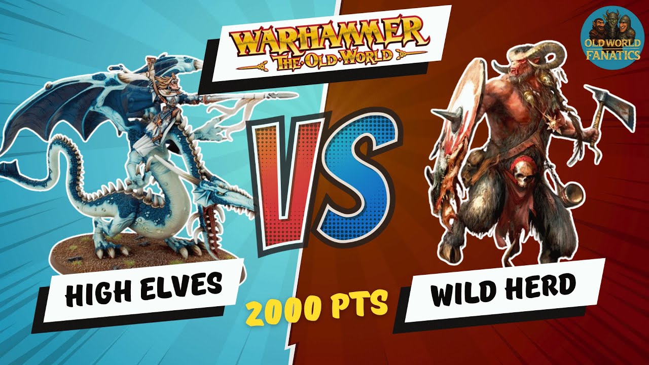 Высшие эльфы против зверолюдов — Дикое стадо — 2000 очков — Warhammer The Old World