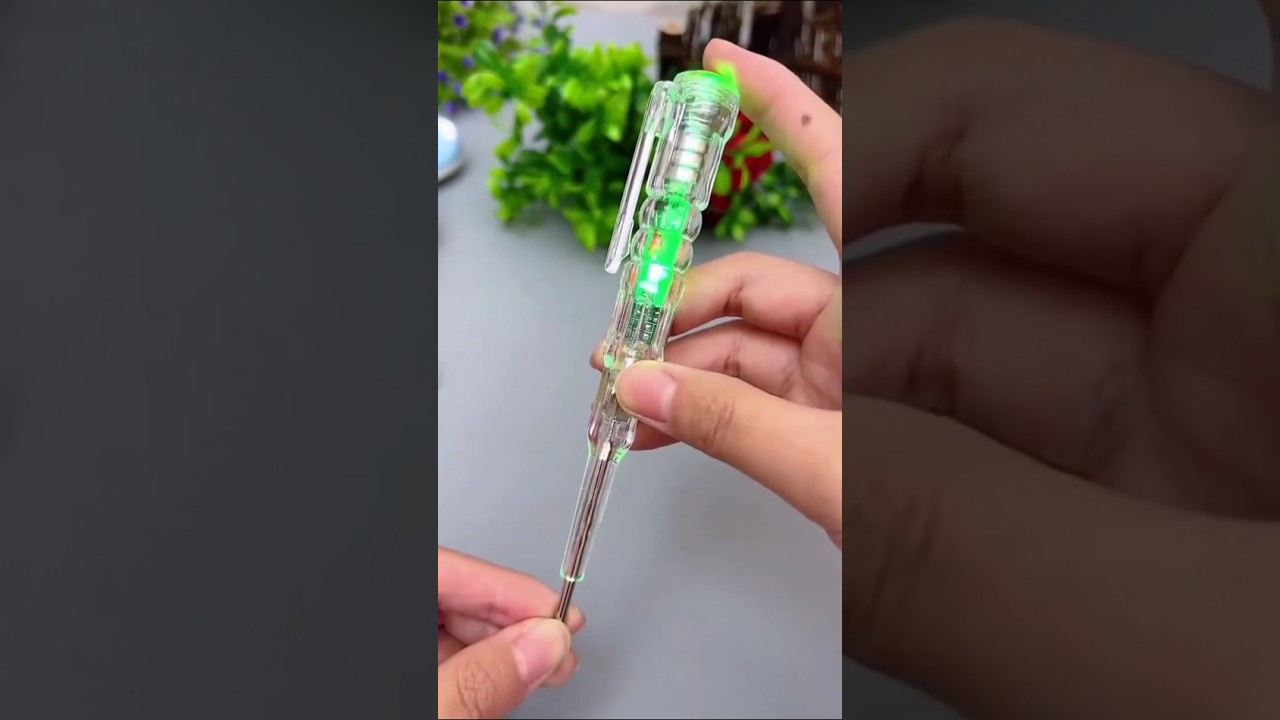Avendreo Transparent Waterproof LED Voltage Tester Pen #sehar