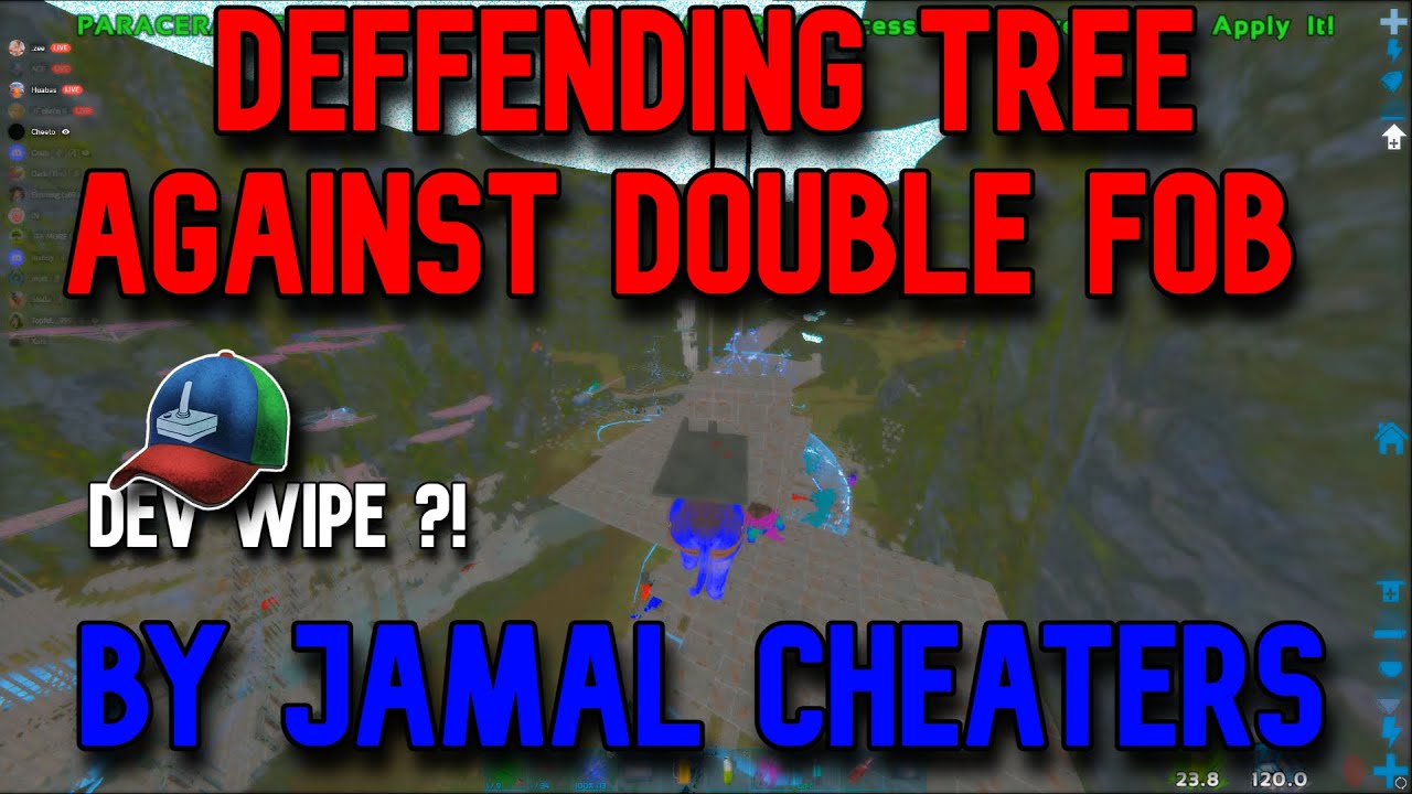 Ark Official Small Tribes ( PVP) / Deffending Alpha Tree against Double Fob by Jamal Cheaters