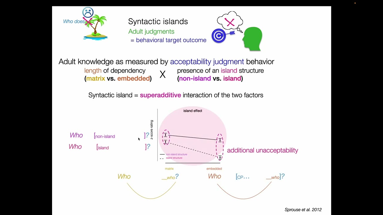 UArizona 2022, UChicago LEAP 2002, Part 2: Syntactic Islands and Adult Behavior