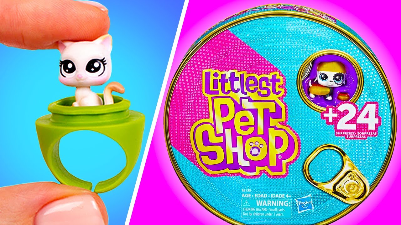Littlest Pet Shop || Rings With Cute Animals And Fun Vending Machine Pack