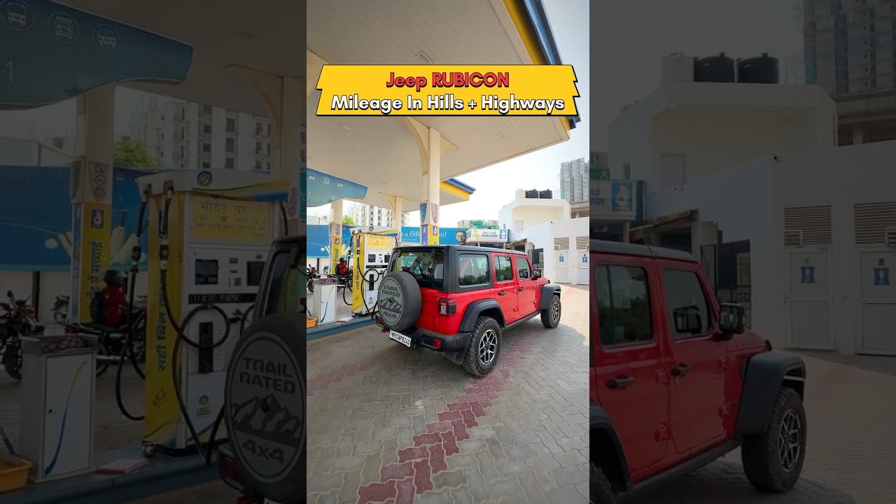Jeep Wrangler Rubicon Real Life Mileage Test - 343 Kms in Just Half Tank !!