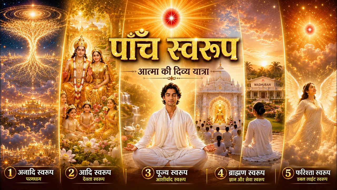 पाँच स्वरूप गीत | Paanch Swarup | आत्मा की दिव्य यात्रा | बाप समान बनो | Five Forms Meditation Song