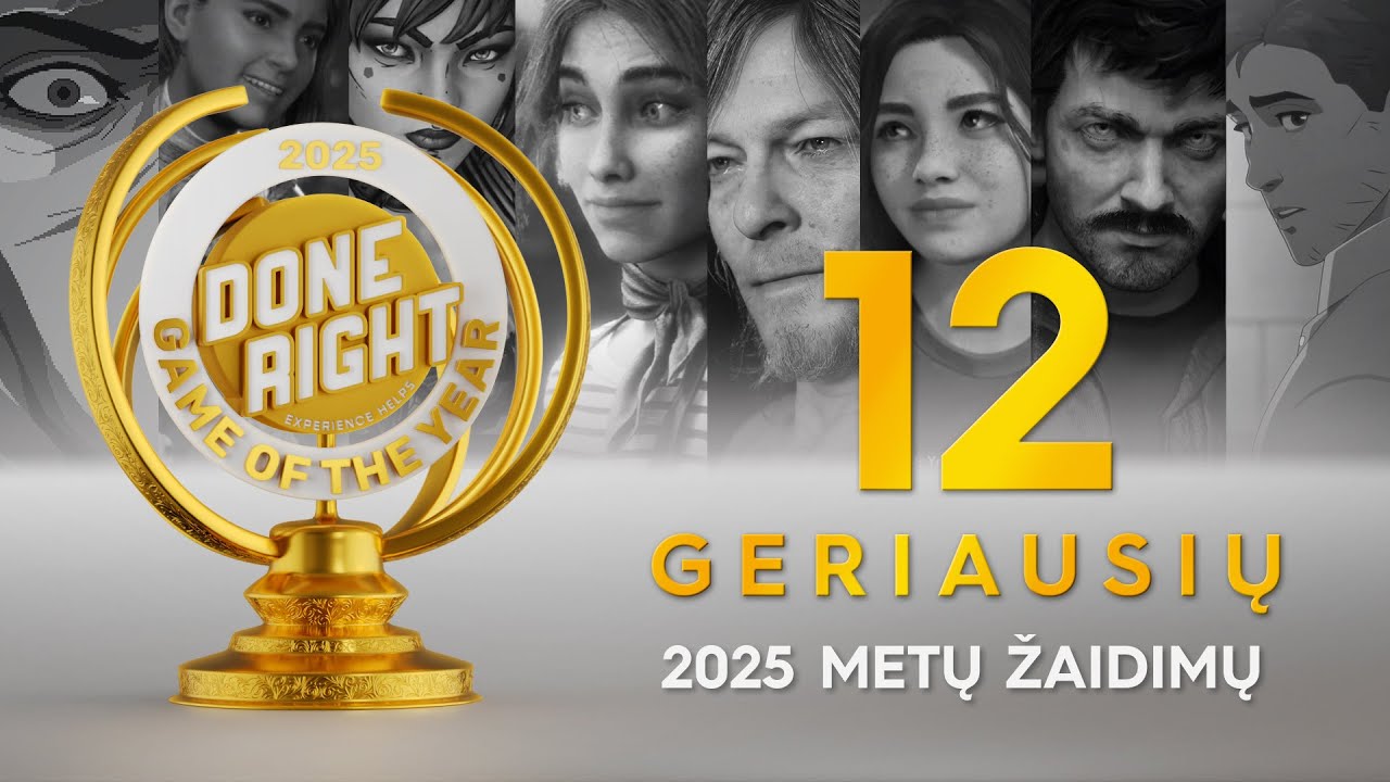 METŲ ŽAIDIMAS - 12 geriausių 2025 metų žaidimų