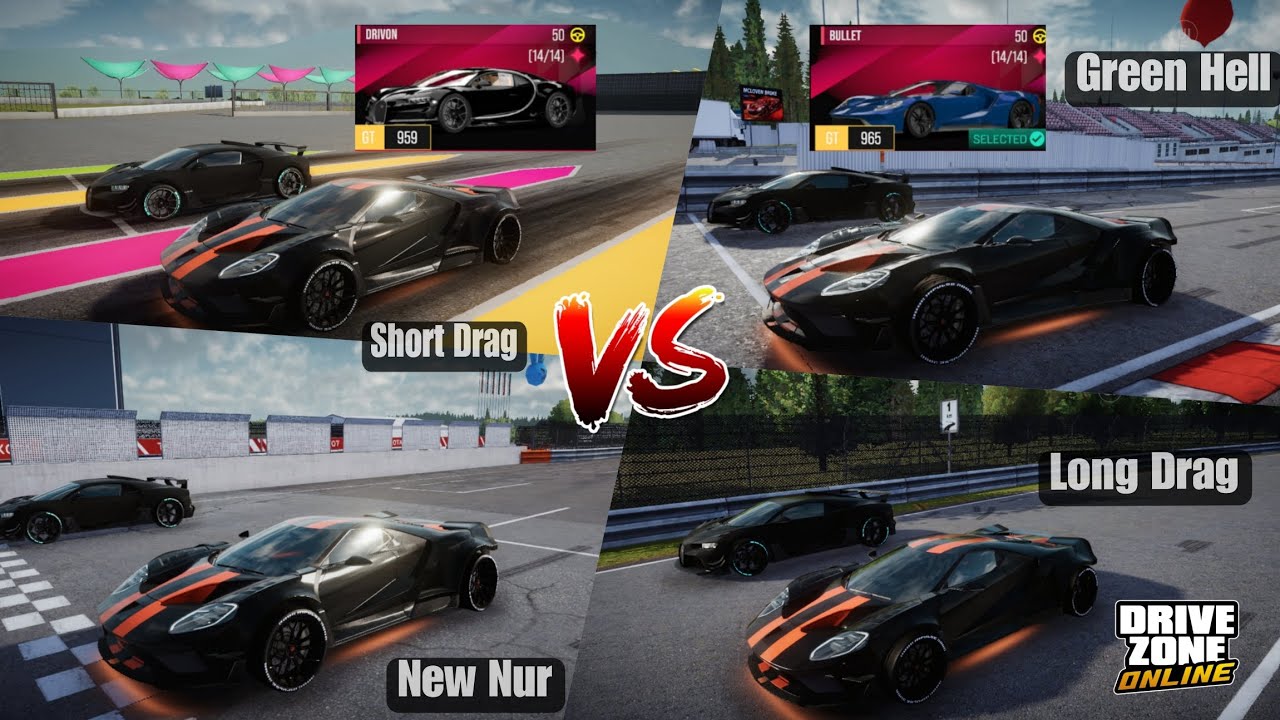 Drive Zone Online: Max CP Bullet Vs Max CP Drivon| Short & Long Drag |Green Hell  @DriveZoneOnline