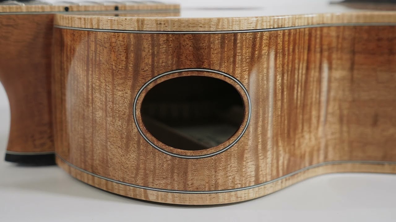 Eric Devine Custom Mastergrade White Koa Tenitone Ukulele 