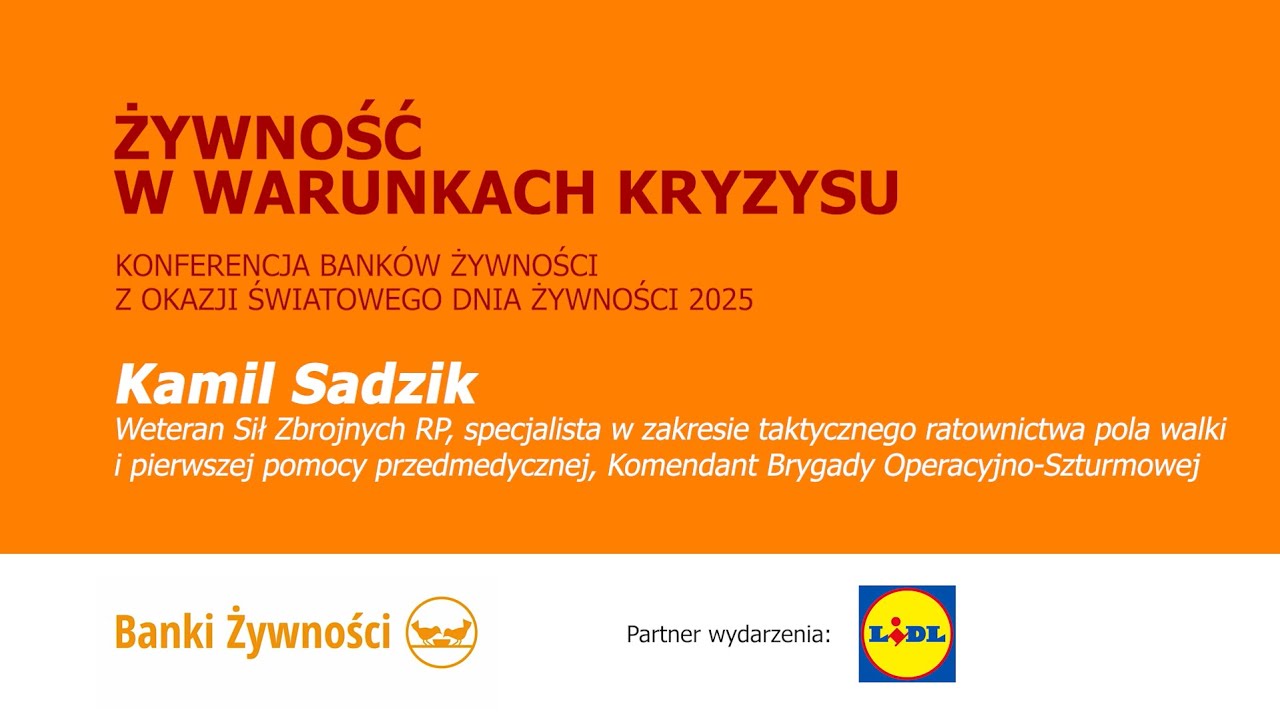 Racje żywnościowe na 72 godziny – K. Sadzik (ekspert survivalu) | Konferencja Banków Żywności 2025