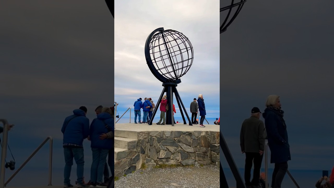 Nordkapp - Top of Europe ⬆️ Globe 🌐 Norway 🇳🇴 #nordkapp #topofeurope #globe #norway #epic