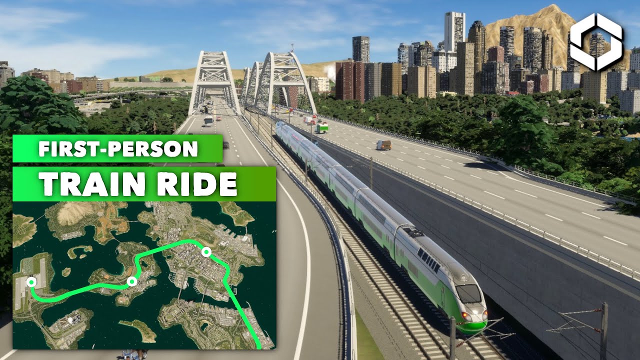 Suburban Train Ride Through The Whole City | Cities Skylines 2 | Archipelago Heaven