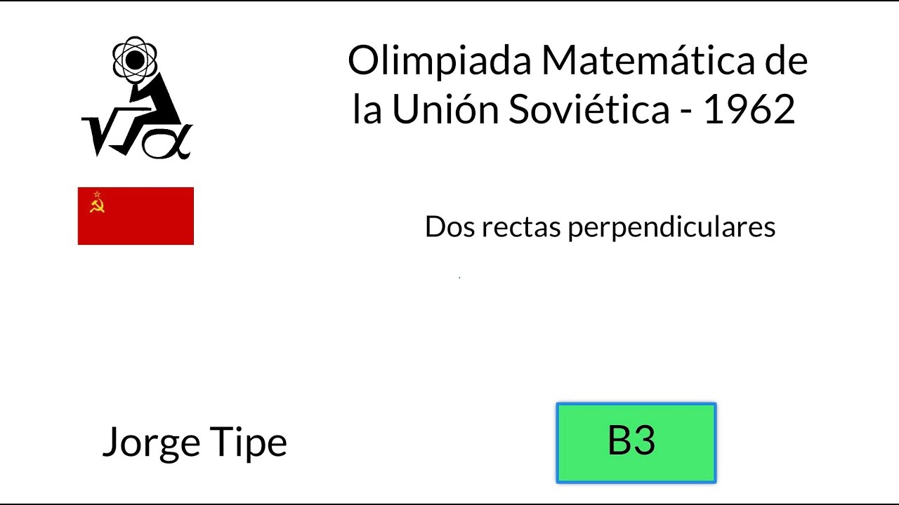 Dos rectas perpendiculares - Unión Soviética 1962 (B3)