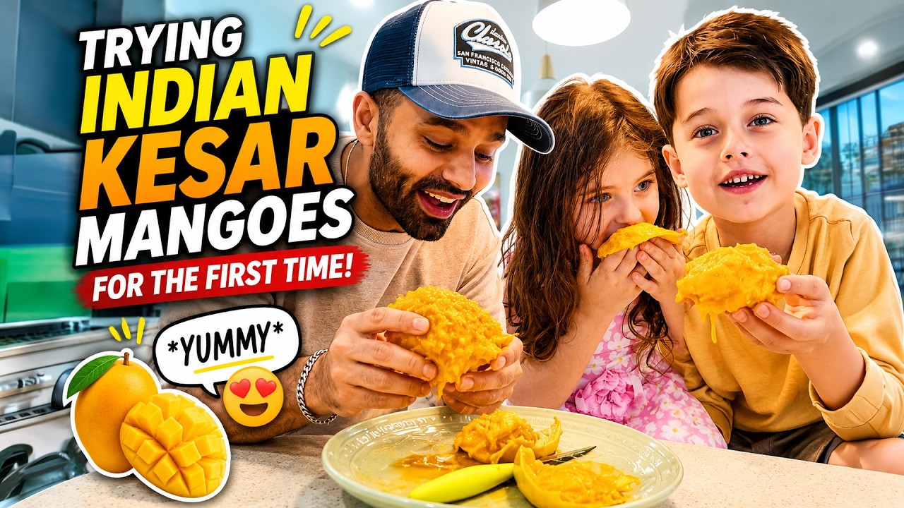 TRYING INDIAN MANGOES For The First Time 🤤🥭🇮🇳