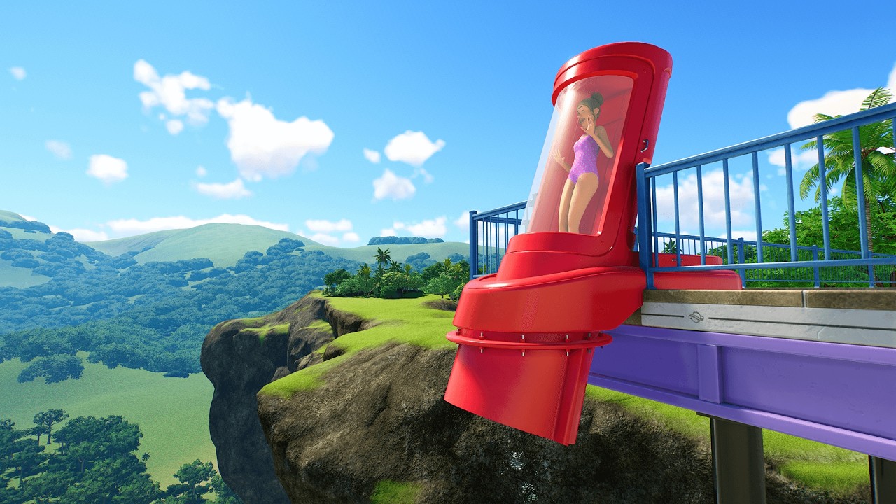 Trap Door Death Drop Water Slide – Planet Coaster 2