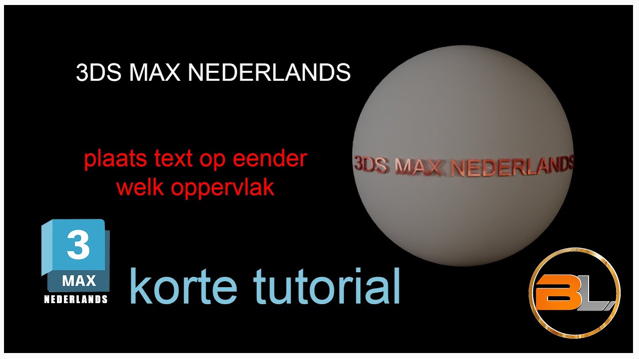 3dsmax nederlands text elke vorm volgen