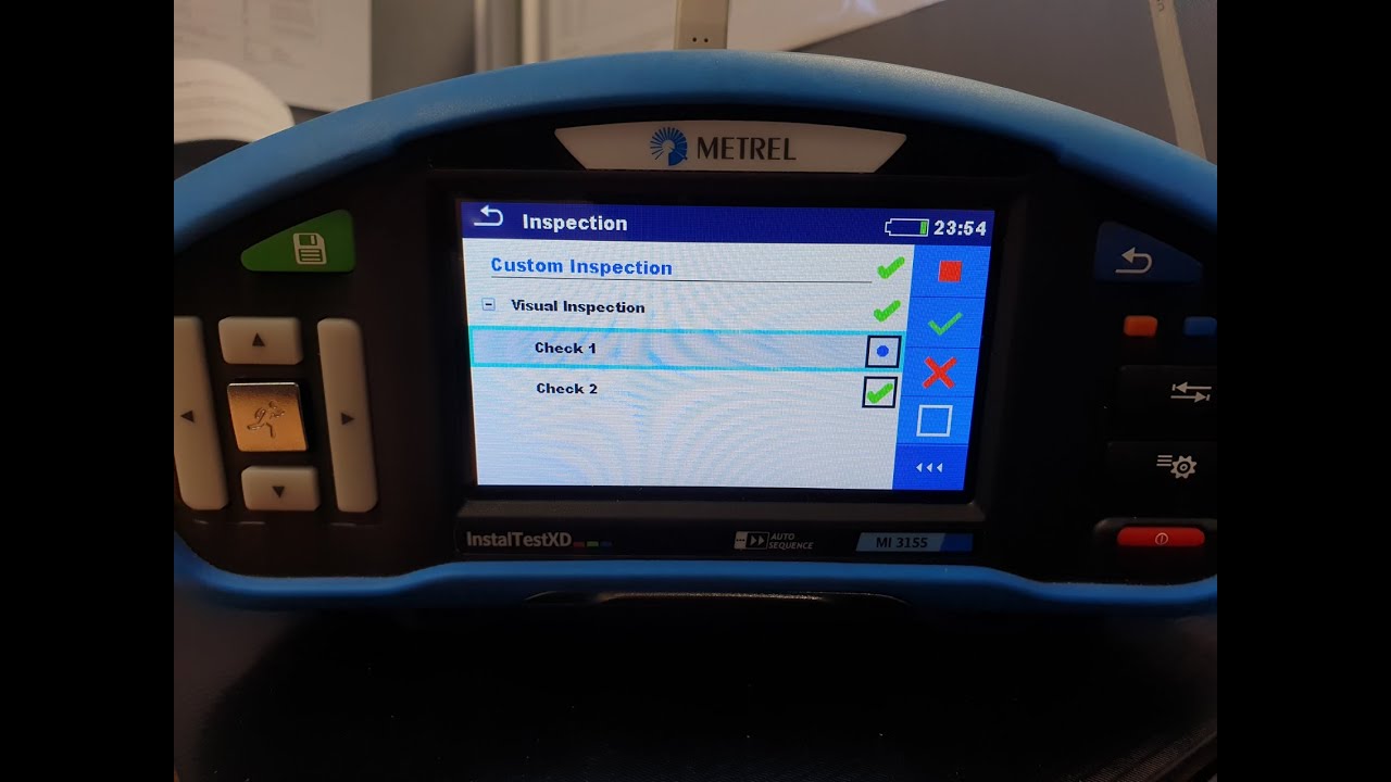 Metrel MI 3155 Creating an inspection sequence