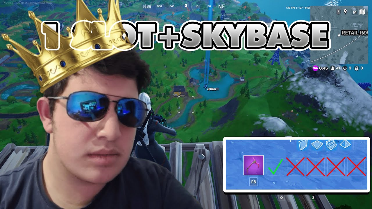 I Won My First Match Using Only 1 Slot + Skybasing in Fortnite OG SEASON 2