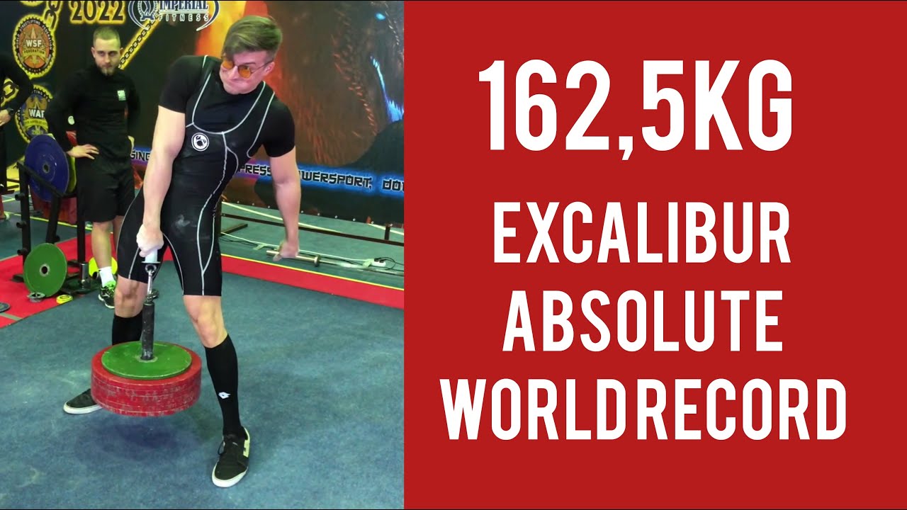 Абсолютный мировой рекорд WAF Экскалибур 162,5кг  / Absolute World Record Excalibur (Vbar Bear Grip)