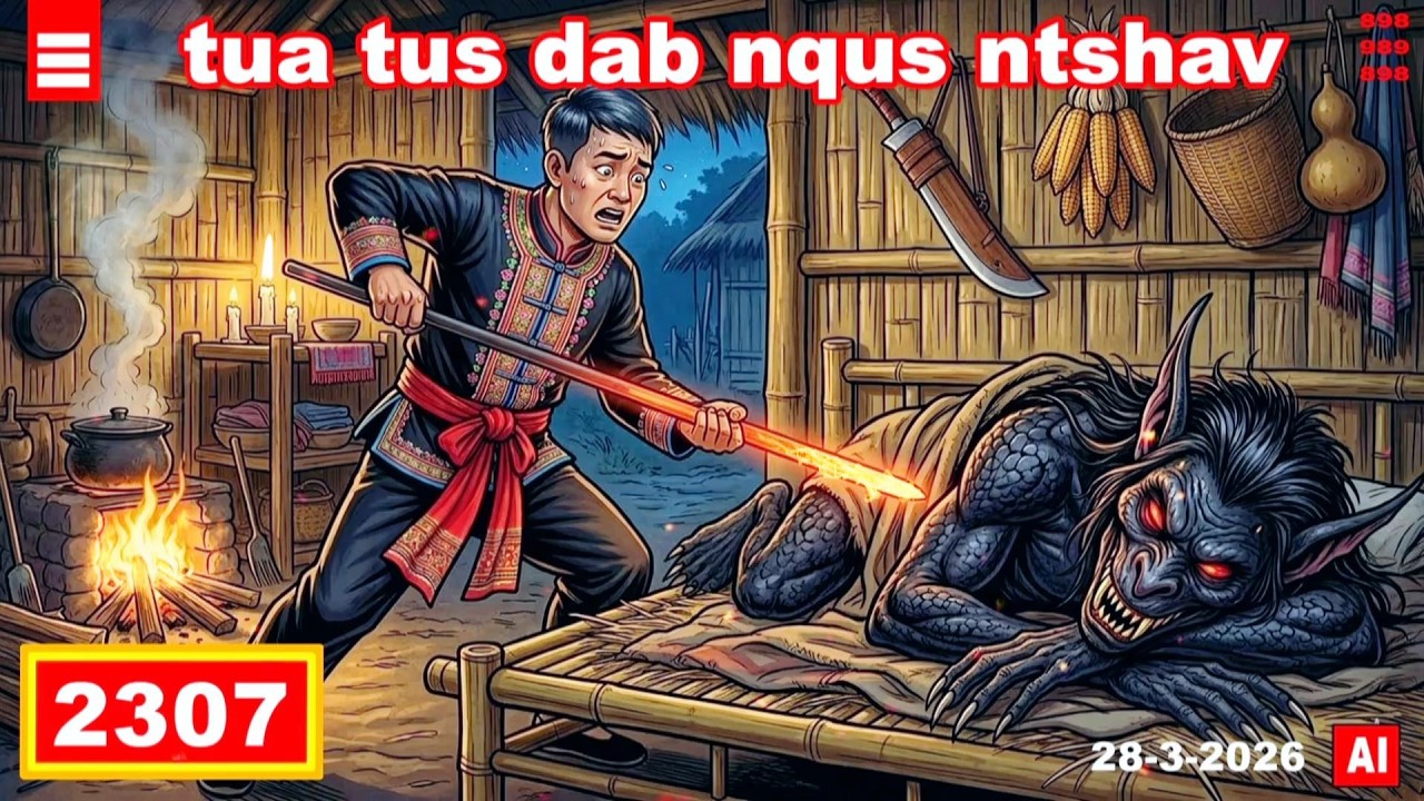 dab hais hmoob - 2307 - 28-3-2026 tua tus dab nqus ntshav, ปีศาจกินเลือด, Blood Demon.