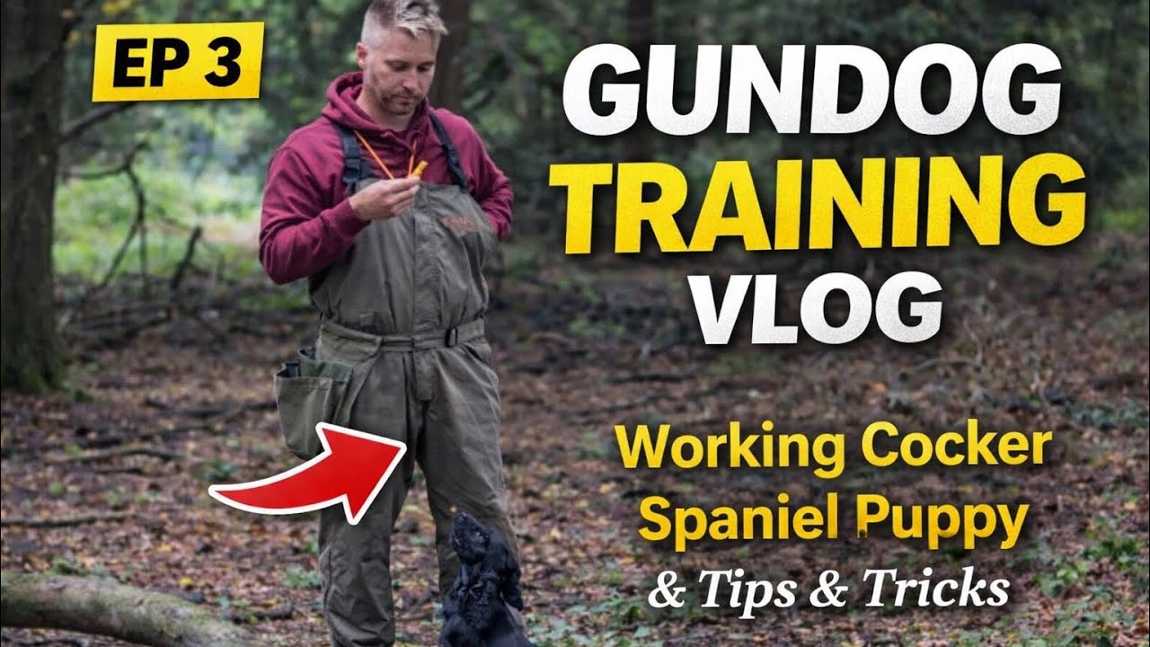 Training my working cocker puppy Charlie's Vlog Ep-4 gundog training