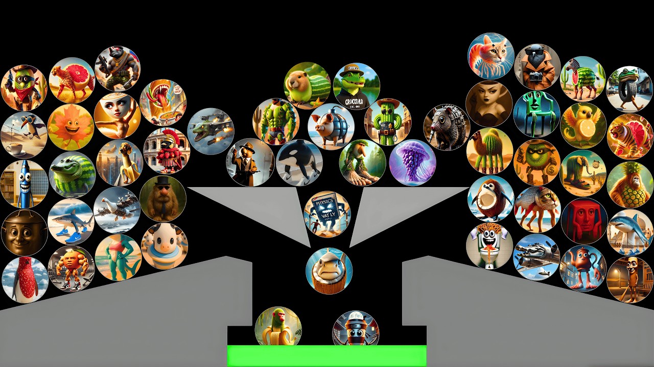( New Level ) ALL  54 Italian Brainrot Marble Race &ndash; Who Will Win ?
