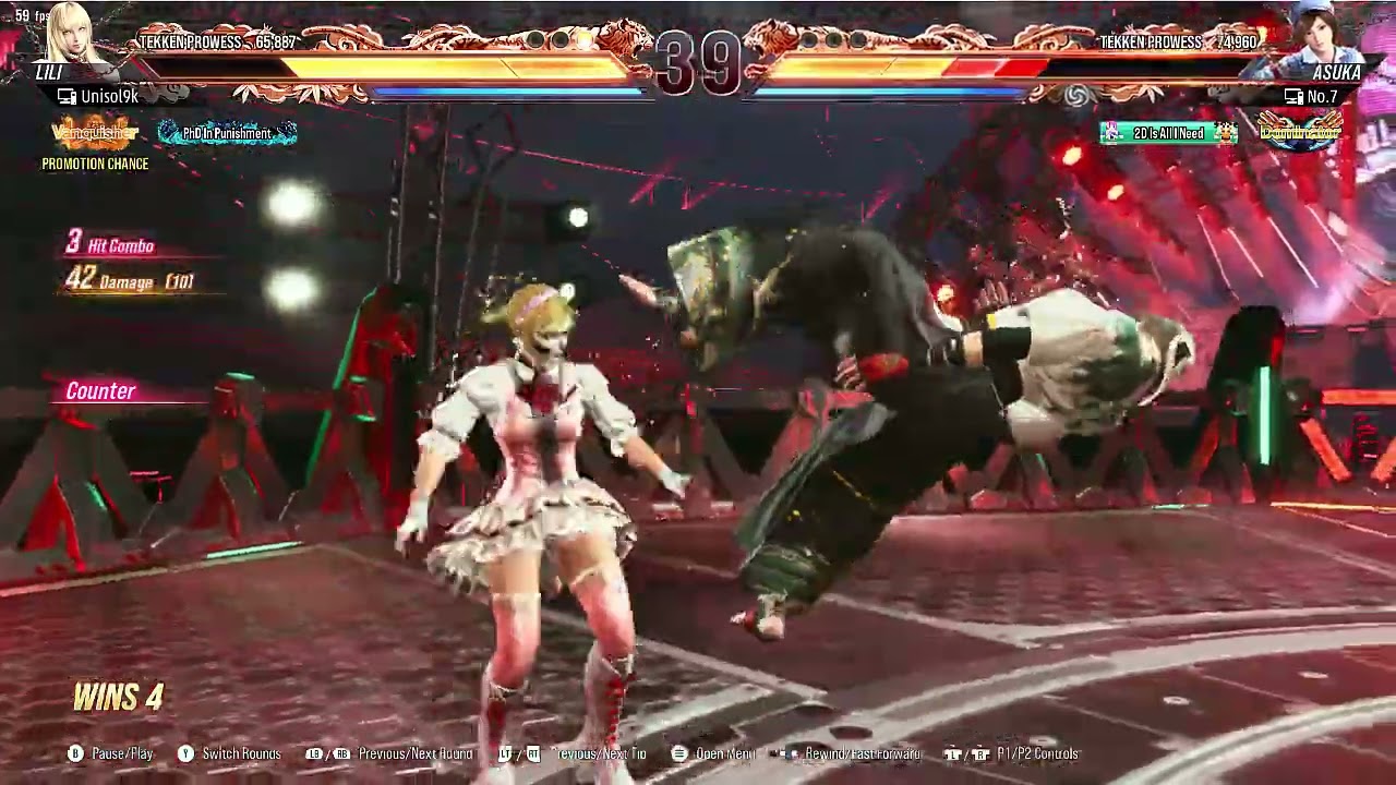 Lili (Unisol) vs Asuka (Online) - Tekken 8 Gameplay